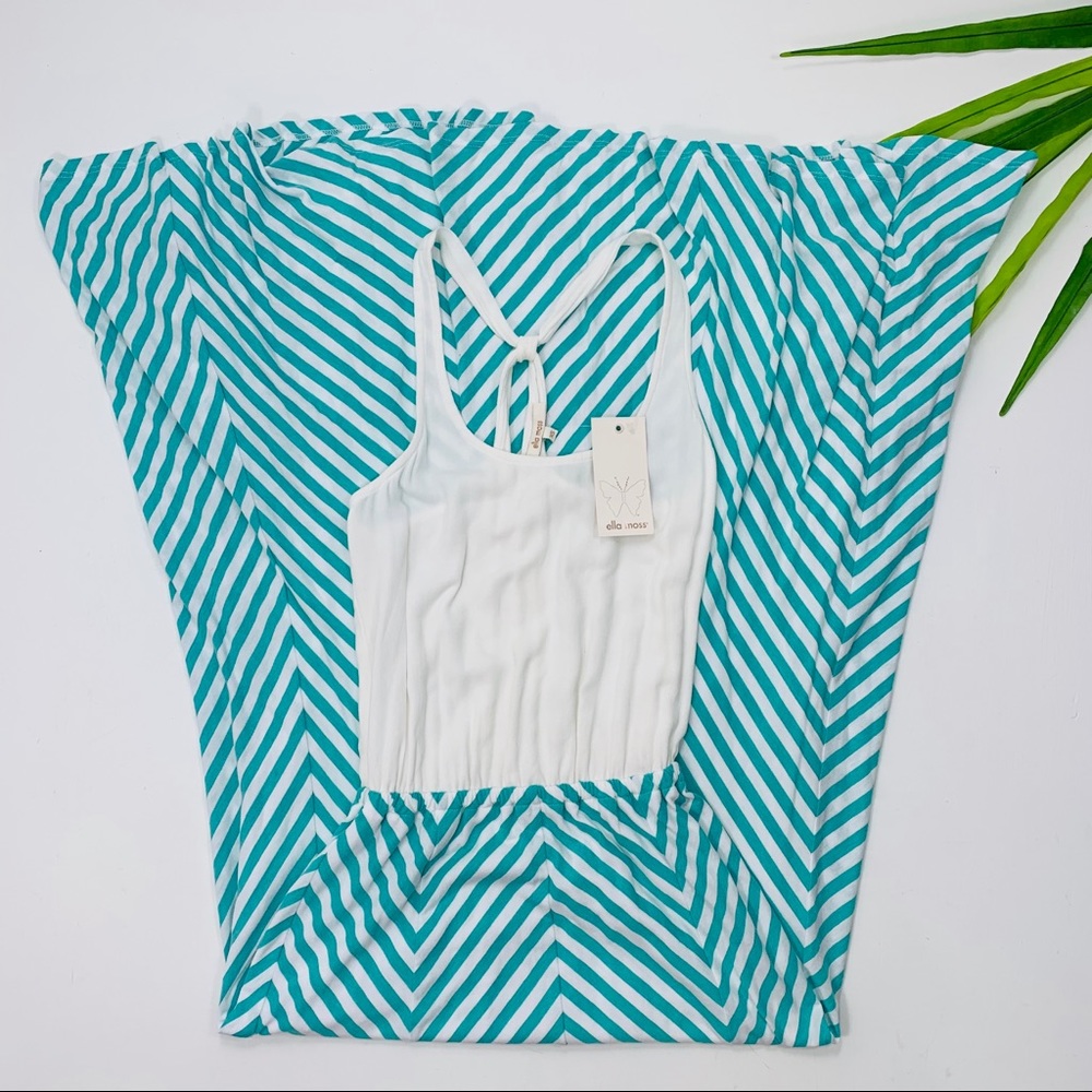 Ella Moss | Lila Stripe Skirt Maxi in Jade - Picture 5 of 8